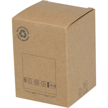 Logo trade mainoslahja ja liikelahja tuotekuva: Hunor 3 W:n kierrätysmuovista valmistettu langaton kaiutin