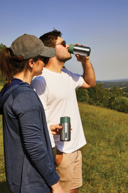 Logotrade mainostuote tuotekuva: Musta+Blum-eristetty matkamuki ruostumatonta terästä