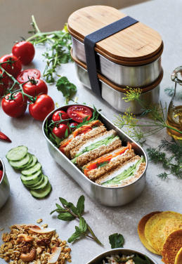 Logo trade mainoslahjat tuotekuva: Black+Blum teräksestä valmistettu kaksiosainen eväsrasia