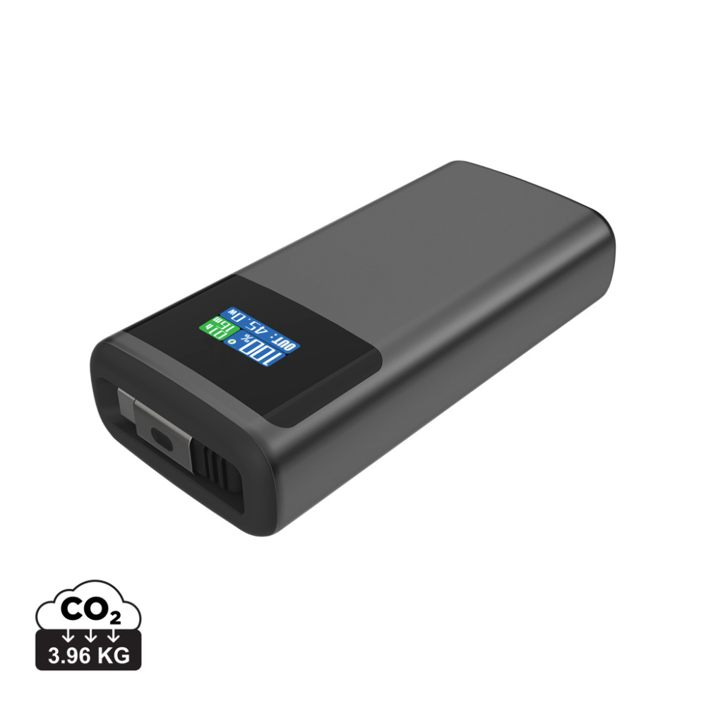 Logo trade liikelahja kuva: Quantum RCS PD45W nopea 10 000 mAh -varavirtalähde näytöllä