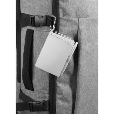 Logotrade mainoslahja ja liikelahja kuva: Lig Mini kierrätetystä muovista valmistettu pehmeäkantinen muistikirja ja kuulakärkikynäsetti (musta muste)