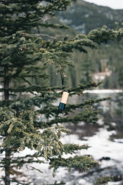 Logotrade ziemassvētku dāvanas foto: Bambusa un RCS sertificēts otrreizēji pārstrādātas plastmasas kabatas lukturītis