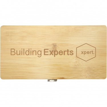 Лого трейд бизнес-подарки фото: Набор инструментов Rivet из 19 предметов из бамбука/переработанной пластмассы