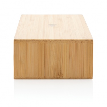 Лого трейд pекламные подарки фото: Будильник Bamboo с беспроводным зарядным устройством 5 Вт