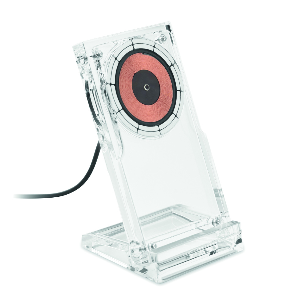 Лого трейд бизнес-подарки фото: Acrylic wireless charger 15W