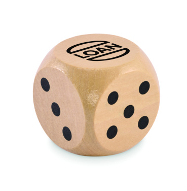 Лого трейд pекламные cувениры фото: Schima wooden dice 5cm dia