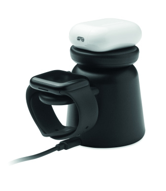 Лого трейд pекламные продукты фото: 3 in 1 wireless charger 15W