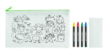 Лого трейд pекламные подарки фото: Pencil case with 4 crayons