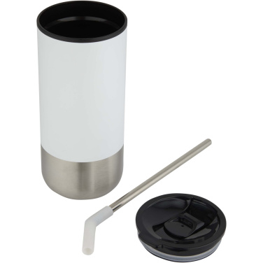 Логотрейд pекламные cувениры картинка: Grayson термостакан с силиконовой трубочкой, объемом 480 мл, сертифицированный согласно RCS