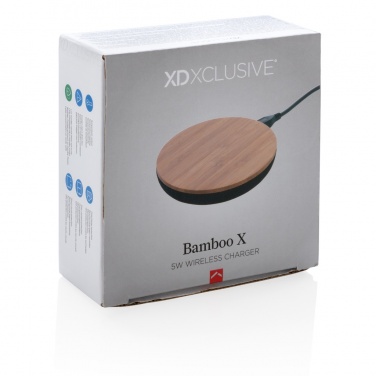 Logotrade profilprodukter bild: Bamboo X 5W trådlös laddare
