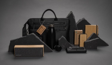 Logotrade kampanjprodukter bild: Set anteckningsbok i bambu och infinity penna