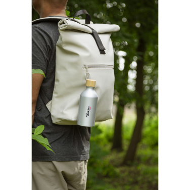 Logotrade reklamprodukter bild: AluBamboo GRS Återvunnen Alu 500 ml vattenflaska