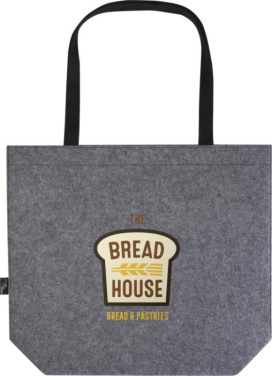 Logotrade profilreklam bild: Felta tygväska med kil av GRS-återvunnen filt, 20 l