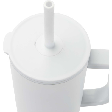 Logotrade kampanjprodukter bild: Brady 900 ml RCS-certifierad isolerad mugg med silikonsugrör