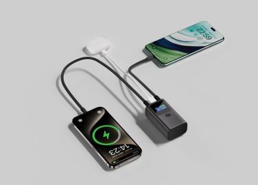 Logotrade reklamprodukter bild: Urban Vitamin Campbell 55 W 10 000 mAh powerbank, fickformat