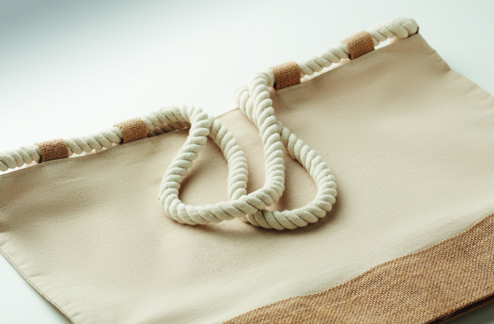Logotrade profilreklam bild: Strandväska i canvas/jute