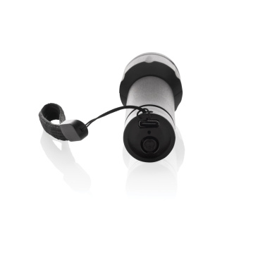 Logotrade presentreklam bild: Flara RSC återvunnen plast ficklampa med USB-laddning