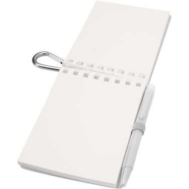 Logotrade profilreklam bild: Lig Mini uppsättning med återvunnen utomhusanteckningsbok med mjukt omslag och kulspetspenna (blått bläck)